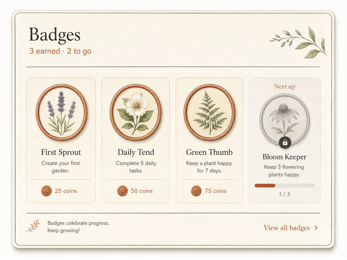 Badges widget preview