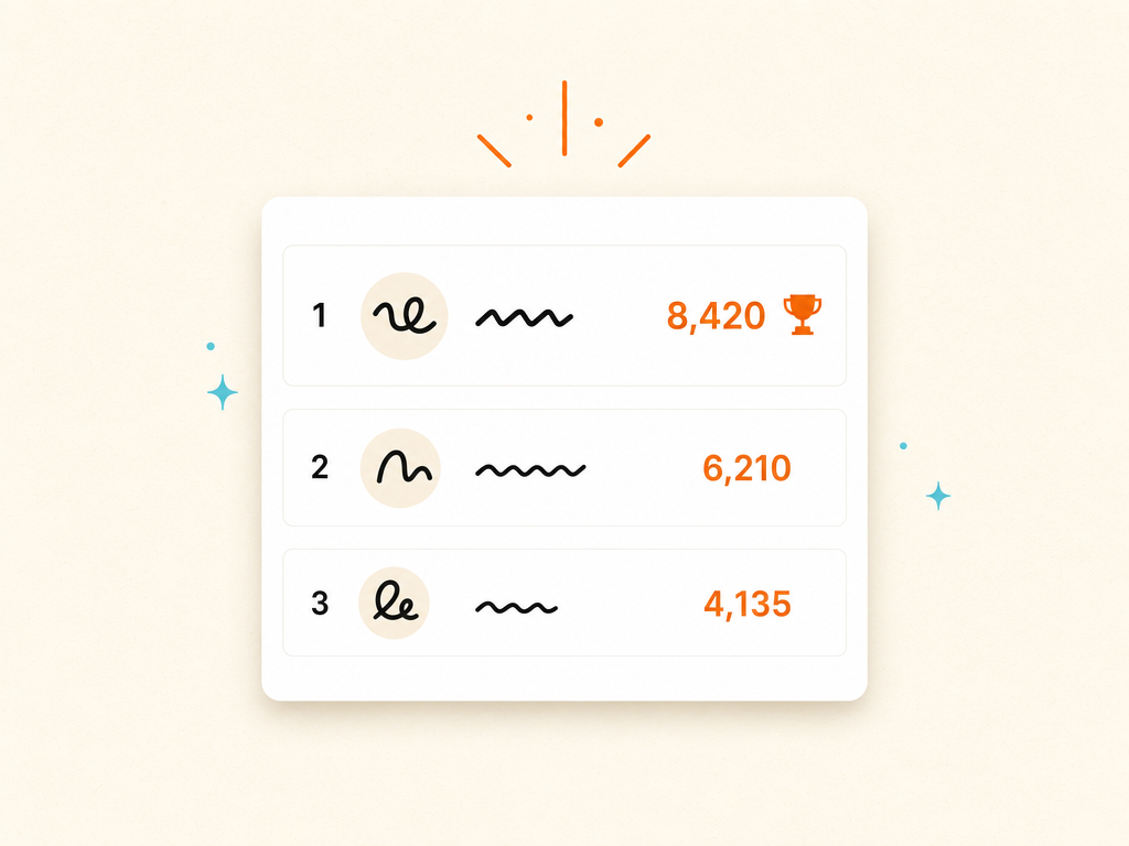 Cohort leaderboard with three sales-team avatars